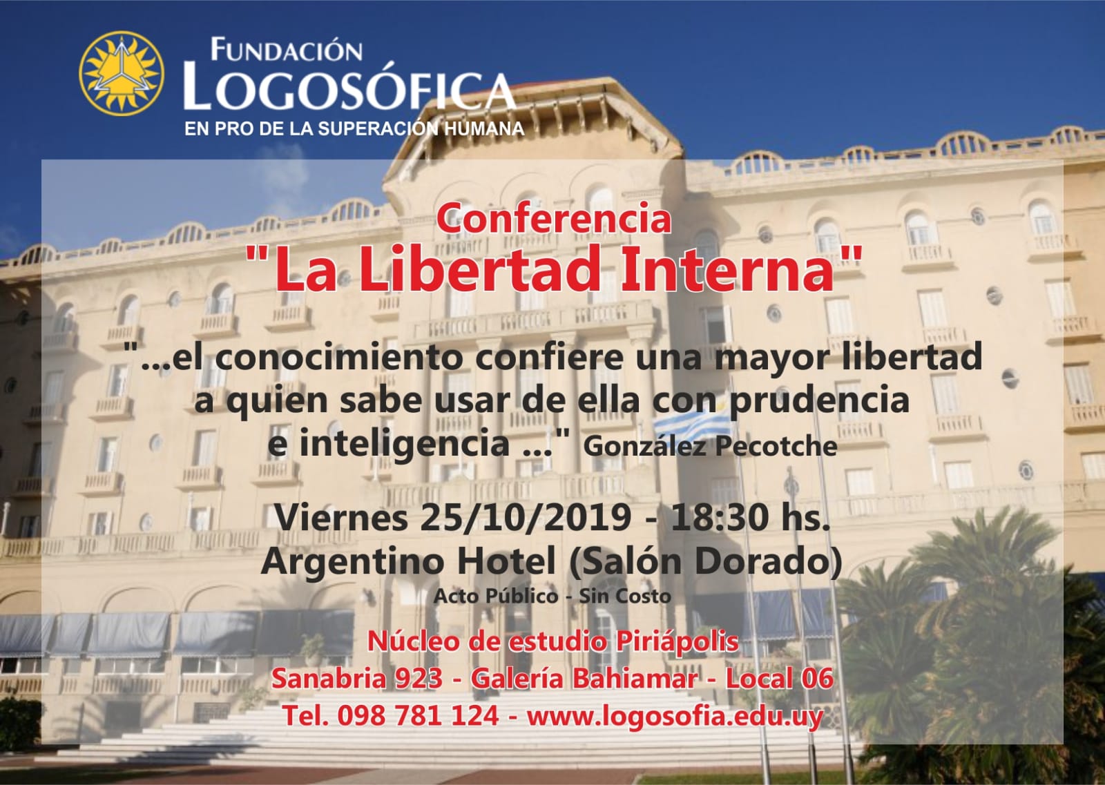 Hotel Argentino Conferencia Logosofia