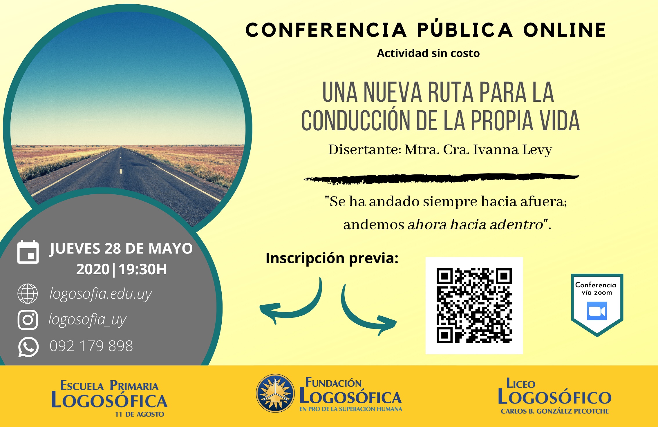 invitación a conferencia logosofia zoom